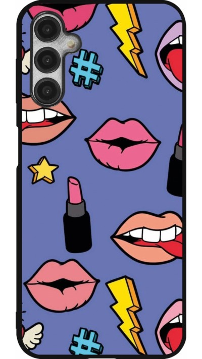 Coque Samsung Galaxy A14 5G - Silicone rigide noir Lips and lipgloss