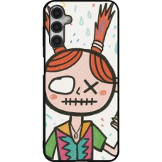 Coque Samsung Galaxy A14 5G - Silicone rigide noir Little Girl Sketch