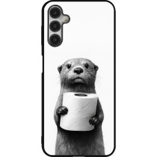 Coque Samsung Galaxy A14 5G - Silicone rigide noir Loutre papier de toilette