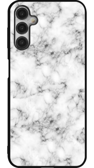 Coque Samsung Galaxy A14 5G - Silicone rigide noir Marble 01