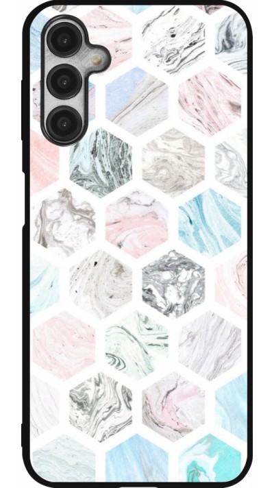 Coque Samsung Galaxy A14 5G - Silicone rigide noir Marble Everything