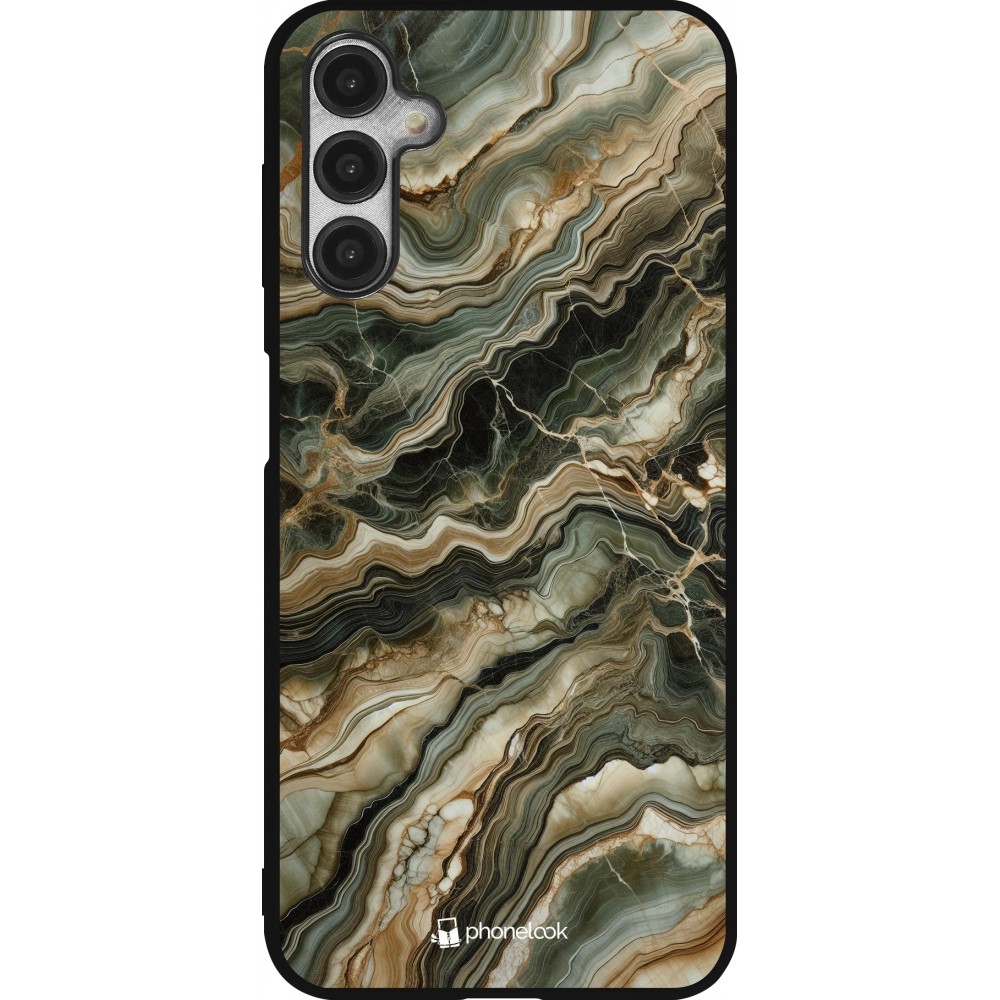 Samsung Galaxy A14 5G Case Hülle - Silikon schwarz Oliv Marmor