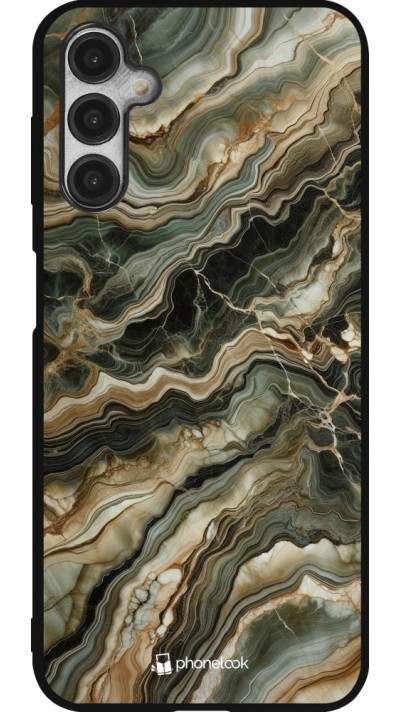 Samsung Galaxy A14 5G Case Hülle - Silikon schwarz Oliv Marmor