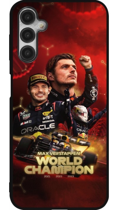 Coque Samsung Galaxy A14 5G - Silicone rigide noir Max Verstappen Champion 2023