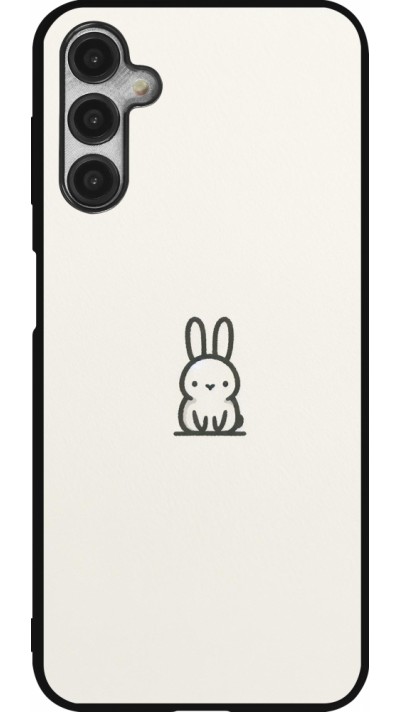 Coque Samsung Galaxy A14 5G - Silicone rigide noir Minimal bunny cutie