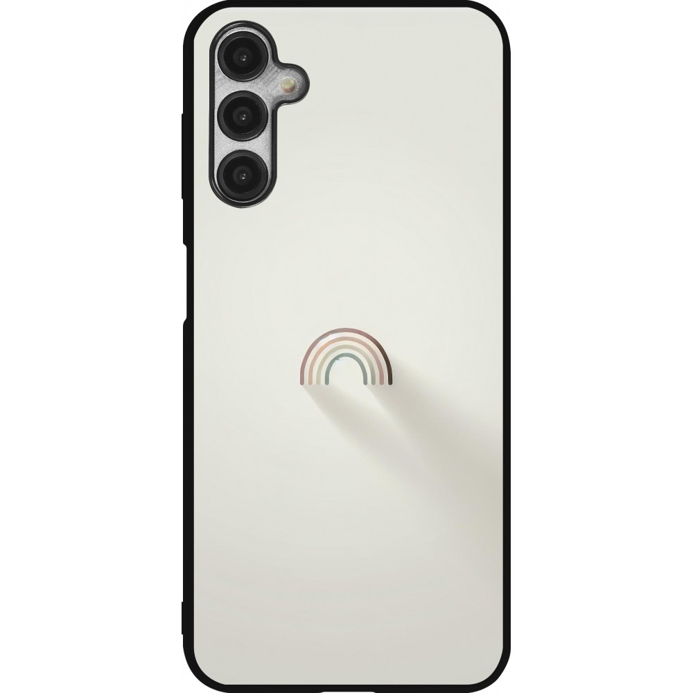 Coque Samsung Galaxy A14 5G - Silicone rigide noir Mini Rainbow Minimal