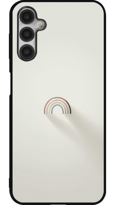 Samsung Galaxy A14 5G Case Hülle - Silikon schwarz Mini Regenbogen Minimal