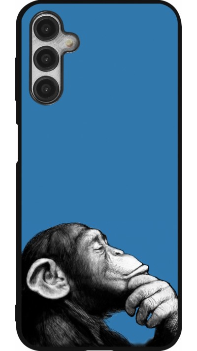 Coque Samsung Galaxy A14 5G - Silicone rigide noir Monkey Pop Art
