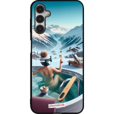 Coque Samsung Galaxy A14 5G - Silicone rigide noir Montagne Glamour Jacuzzi