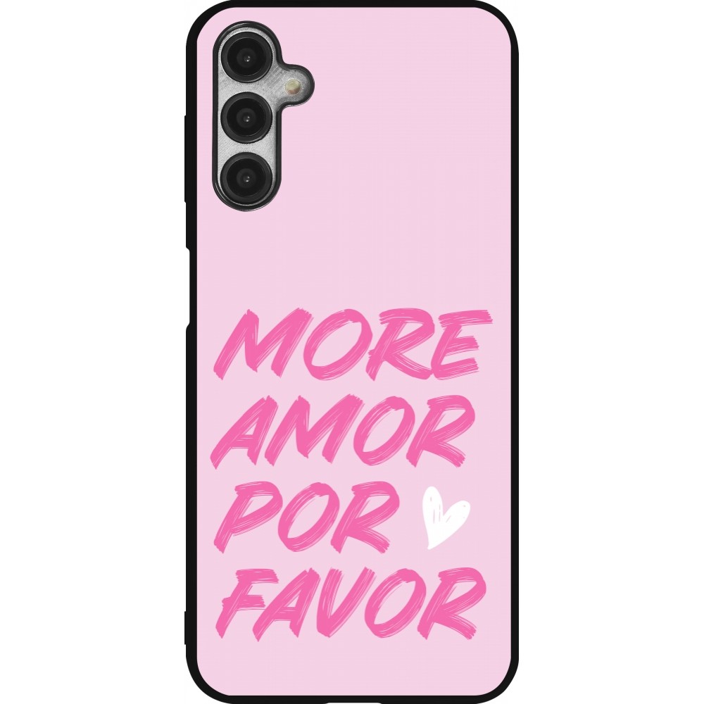 Coque Samsung Galaxy A14 5G - Silicone rigide noir More amor porfavor