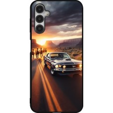 Coque Samsung Galaxy A14 5G - Silicone rigide noir Mustang 69 Grand Canyon