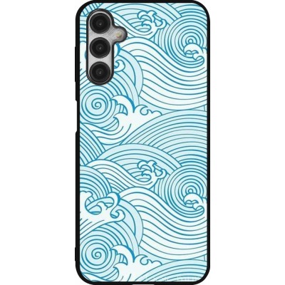 Samsung Galaxy A14 5G Case Hülle - Silikon schwarz Ocean Waves