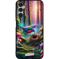 Samsung Galaxy A14 5G Case Hülle - Silikon schwarz Vogel Nest Wald