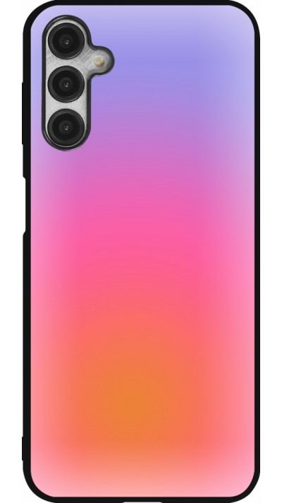 Coque Samsung Galaxy A14 5G - Silicone rigide noir Orange Pink Blue Gradient