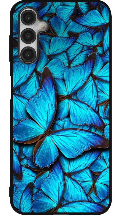 Samsung Galaxy A14 5G Case Hülle - Silikon schwarz Papillon bleu