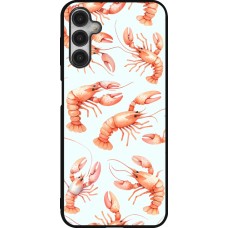 Samsung Galaxy A14 5G Case Hülle - Silikon schwarz Muster von pastellfarbenen Hummern