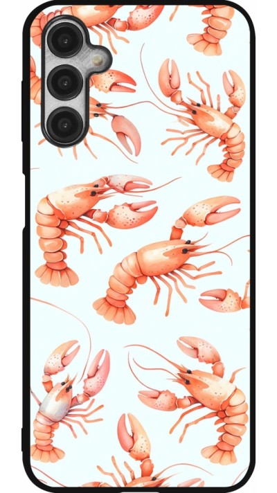 Samsung Galaxy A14 5G Case Hülle - Silikon schwarz Muster von pastellfarbenen Hummern
