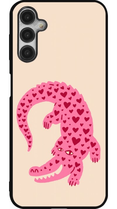 Coque Samsung Galaxy A14 5G - Silicone rigide noir Pink crocodile 2026