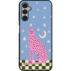 Coque Samsung Galaxy A14 5G - Silicone rigide noir Pink leopard with stars 2026