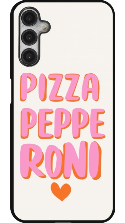 Coque Samsung Galaxy A14 5G - Silicone rigide noir Pizza pepperoni 2026