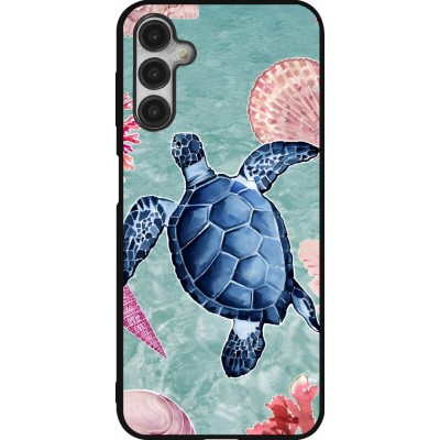 Coque Samsung Galaxy A14 5G - Silicone rigide noir Preppy Turtle