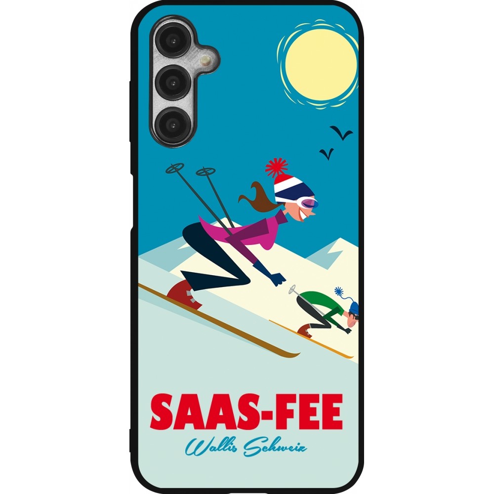 Samsung Galaxy A14 5G Case Hülle - Silikon schwarz Saas-Fee Ski Downhill