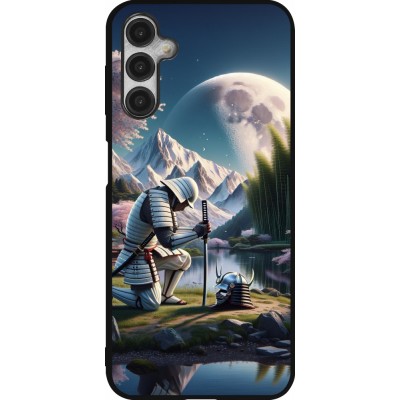 Samsung Galaxy A14 5G Case Hülle - Silikon schwarz Samurai Katana Mond