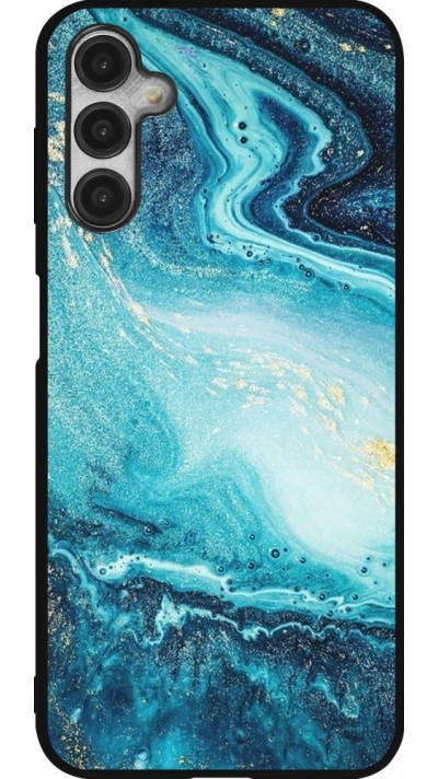 Coque Samsung Galaxy A14 5G - Silicone rigide noir Sea Foam Blue