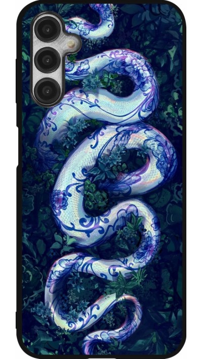 Coque Samsung Galaxy A14 5G - Silicone rigide noir Serpent Blue Anaconda