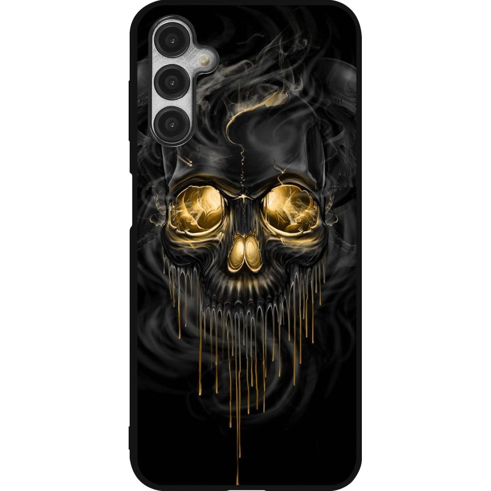 Samsung Galaxy A14 5G Case Hülle - Silikon schwarz Skull 02