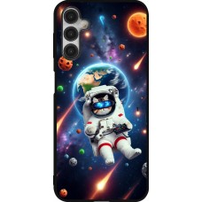 Samsung Galaxy A14 5G Case Hülle - Silikon schwarz VR SpaceCat Odyssee