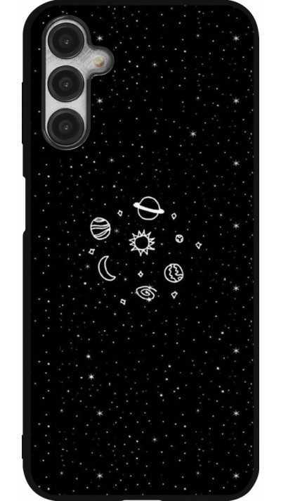 Coque Samsung Galaxy A14 5G - Silicone rigide noir Space Doodle