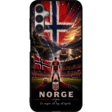 Coque Samsung Galaxy A14 5G - Silicone rigide noir Football Norvège splash 2026