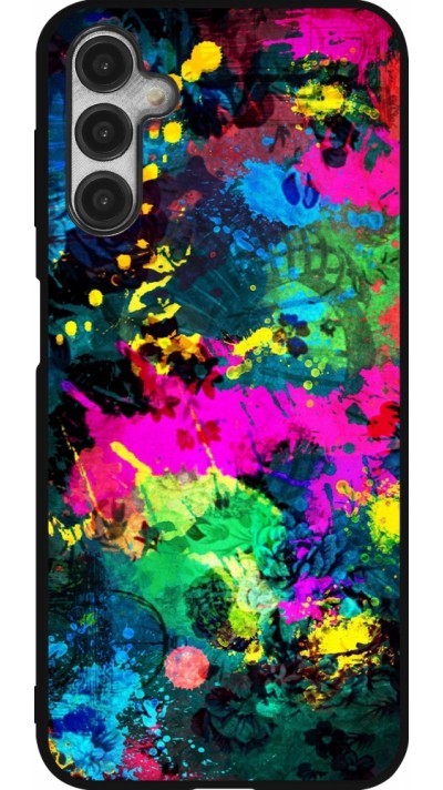 Coque Samsung Galaxy A14 5G - Silicone rigide noir Splash paint