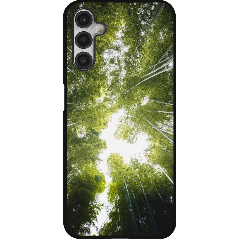 Samsung Galaxy A14 5G Case Hülle - Silikon schwarz Spring 23 forest blue sky