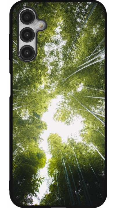 Samsung Galaxy A14 5G Case Hülle - Silikon schwarz Spring 23 forest blue sky