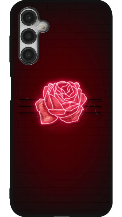 Coque Samsung Galaxy A14 5G - Silicone rigide noir Spring 23 neon rose