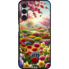 Coque Samsung Galaxy A14 5G - Silicone rigide noir Spring 25 Bouquet printemps