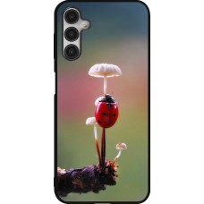 Coque Samsung Galaxy A14 5G - Silicone rigide noir Ladybird on a mushroom Spring 2026