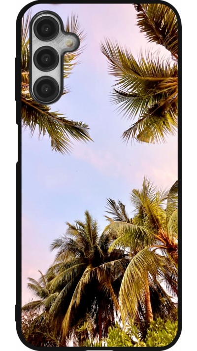 Coque Samsung Galaxy A14 5G - Silicone rigide noir Summer 2023 palm tree vibe