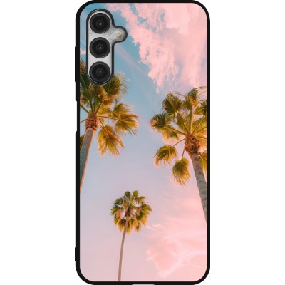 Samsung Galaxy A14 5G Case Hülle - Silikon schwarz Summer 2025 Palmiers