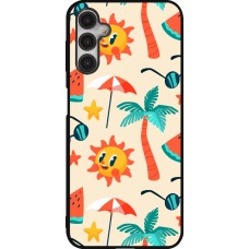 Coque Samsung Galaxy A14 5G - Silicone rigide noir Summer 2025 Pattern soleil