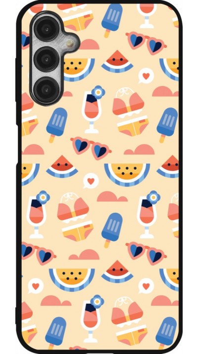 Samsung Galaxy A14 5G Case Hülle - Silikon schwarz Pattern Summer 2026