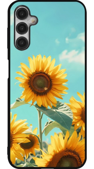 Samsung Galaxy A14 5G Case Hülle - Silikon schwarz Sunflowers Summer 2026