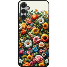 Coque Samsung Galaxy A14 5G - Silicone rigide noir Summer Floral Pattern