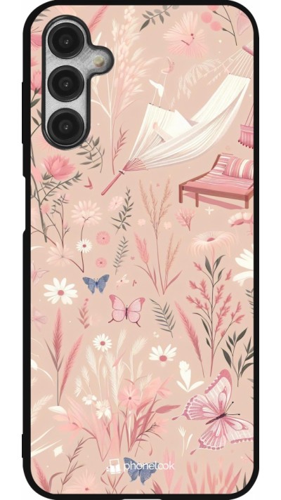 Samsung Galaxy A14 5G Case Hülle - Silikon schwarz Sommer Pastellmuster