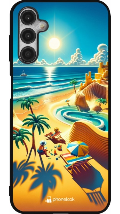 Samsung Galaxy A14 5G Case Hülle - Silikon schwarz Sonnenuntergang Brise