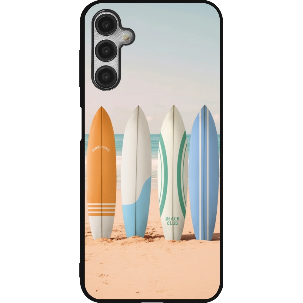 Coque Samsung Galaxy A14 5G - Silicone rigide noir Summer surfboard 2025