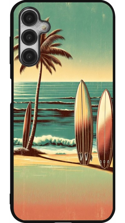 Samsung Galaxy A14 5G Case Hülle - Silikon schwarz Surf Paradise