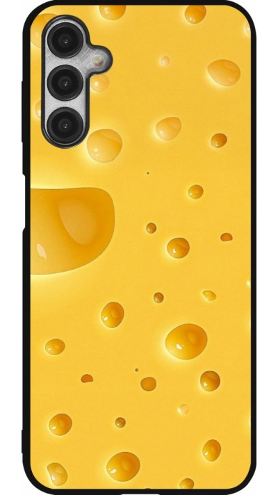 Samsung Galaxy A14 5G Case Hülle - Silikon schwarz  Nationalfeiertag Schweiz Cheese